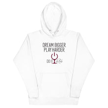 Load image into Gallery viewer, &quot;Dream Bigger. Play Harder. Do It Rich&quot; Unisex Hoodie
